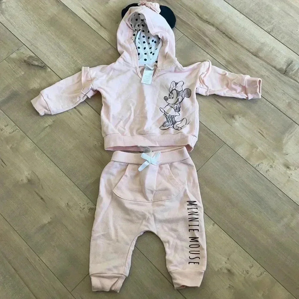 Disney Baby Minnie Mouse 2 Piece Set Pink 6-9